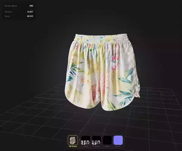 Floral Shorts PBR 4k