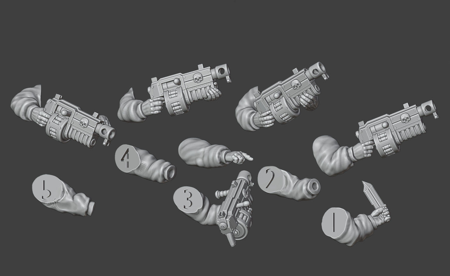 Hive City Guard Bullgryn Squad 3D print model_13