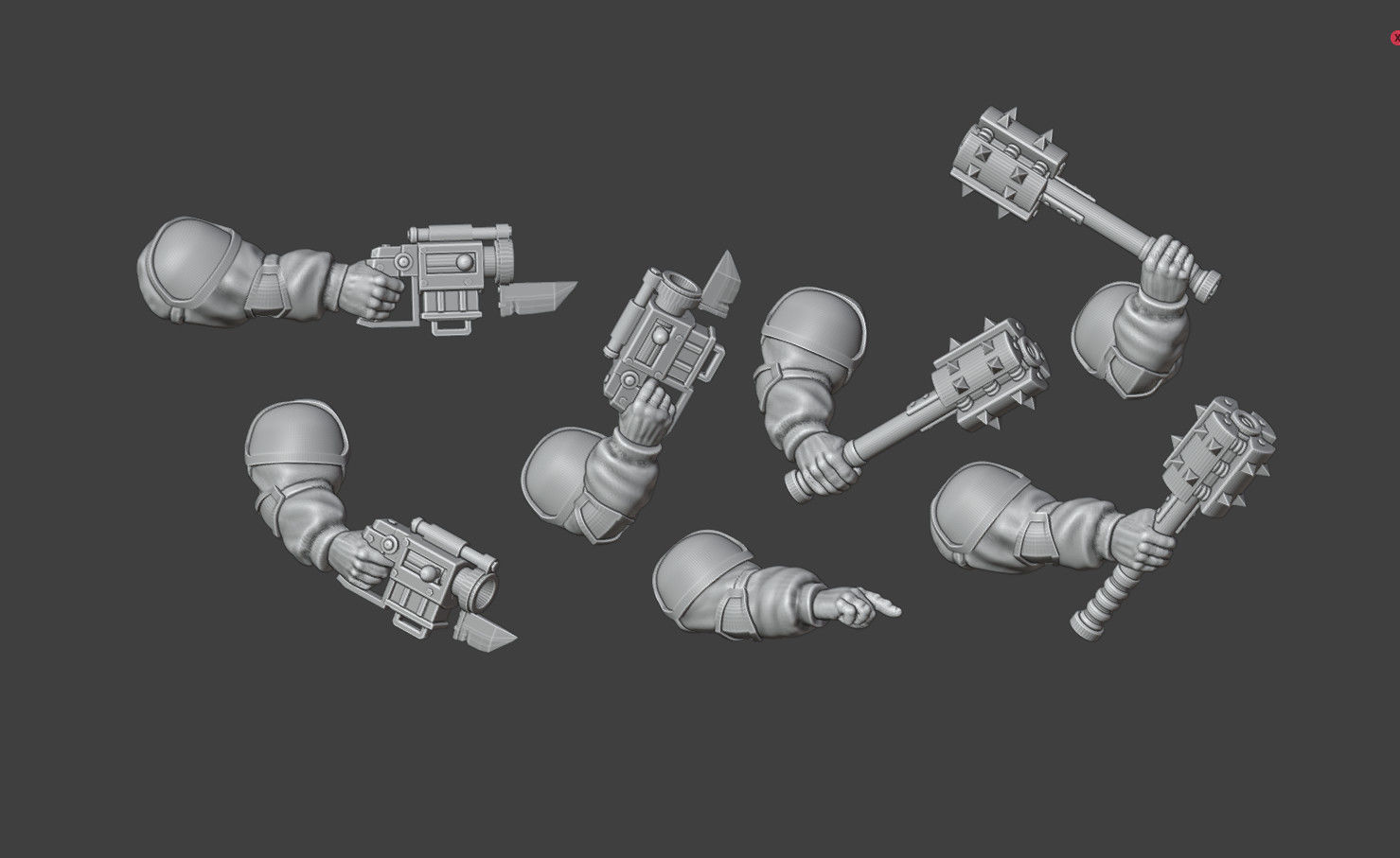 Hive City Guard Bullgryn Squad 3D print model_12