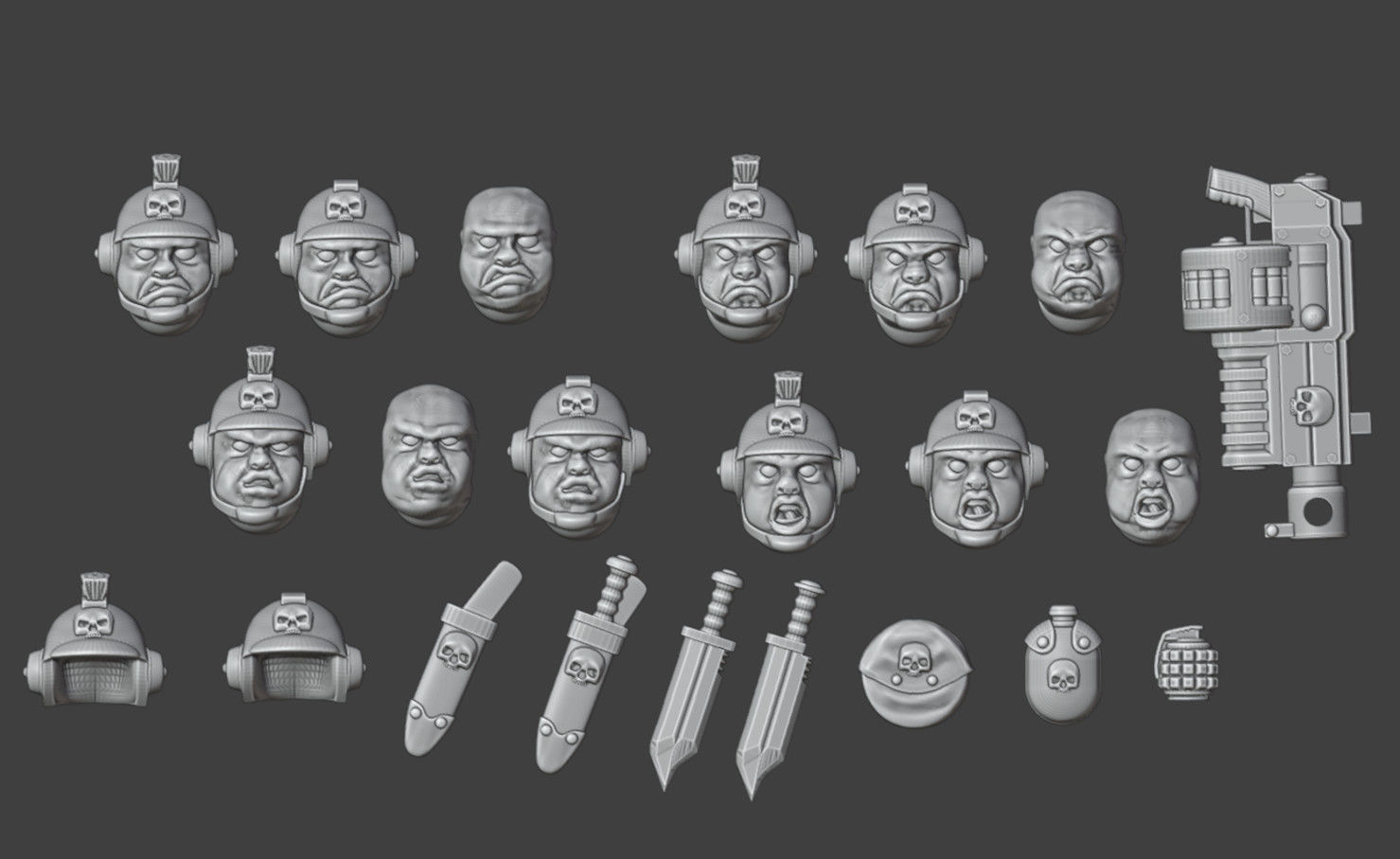 Hive City Guard Bullgryn Squad 3D print model_9