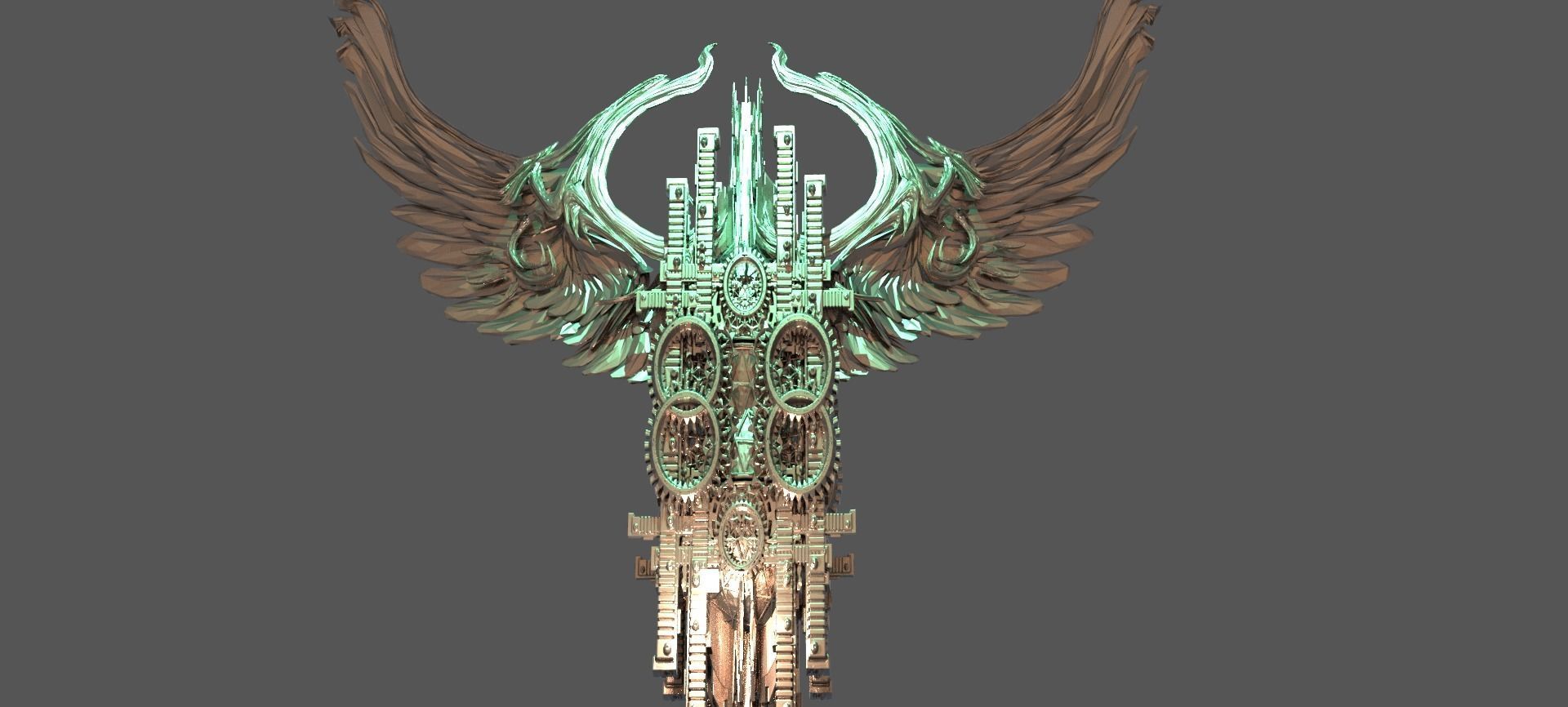 Holy Trinity Floating Chariot gears 2 Sculpture 3D model_3