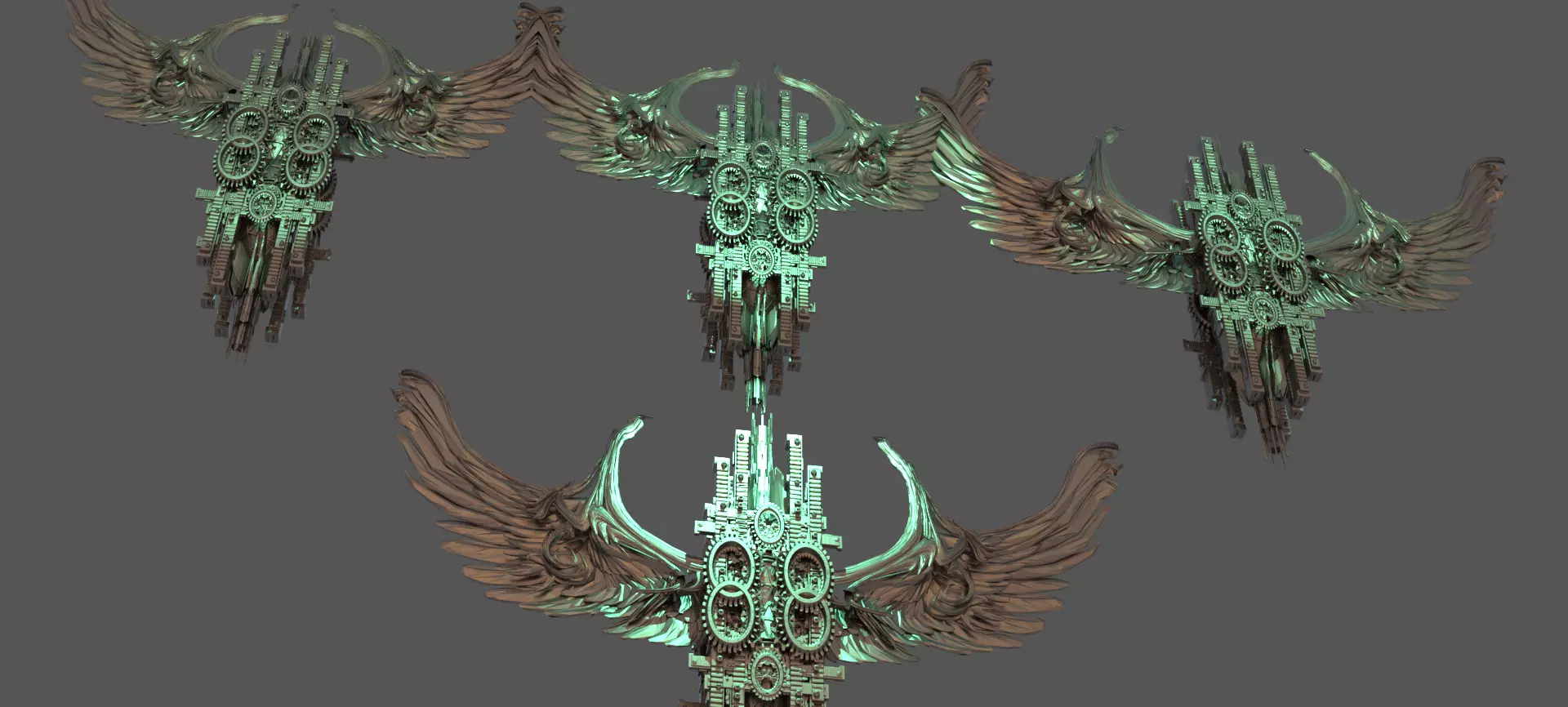 Holy Trinity Floating Chariot gears 2 Sculpture 3D model_0