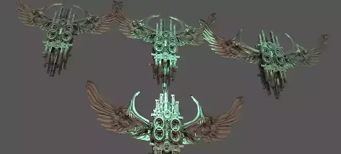 Holy Trinity Floating Chariot gears 2 Sculpture 3D model