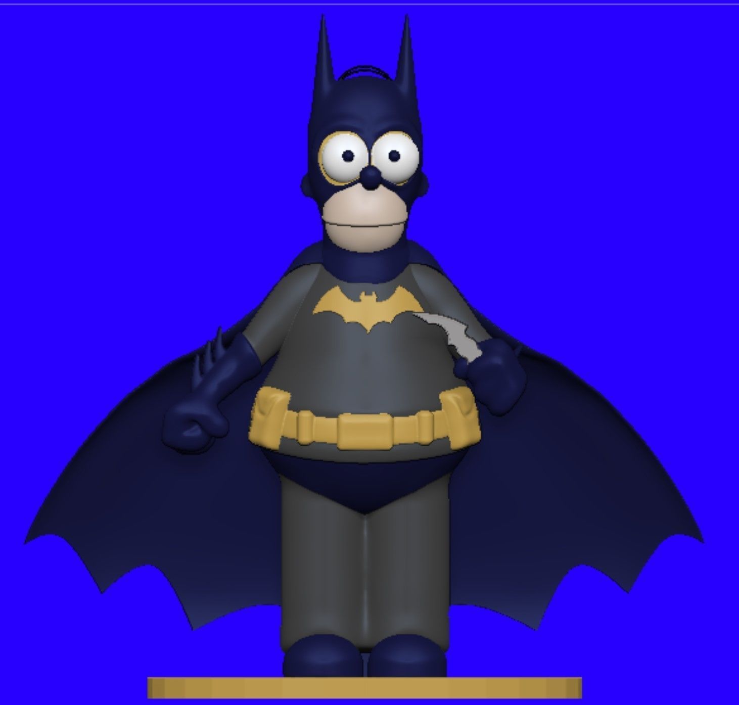 Homer Simpson Batman 3D print model_1