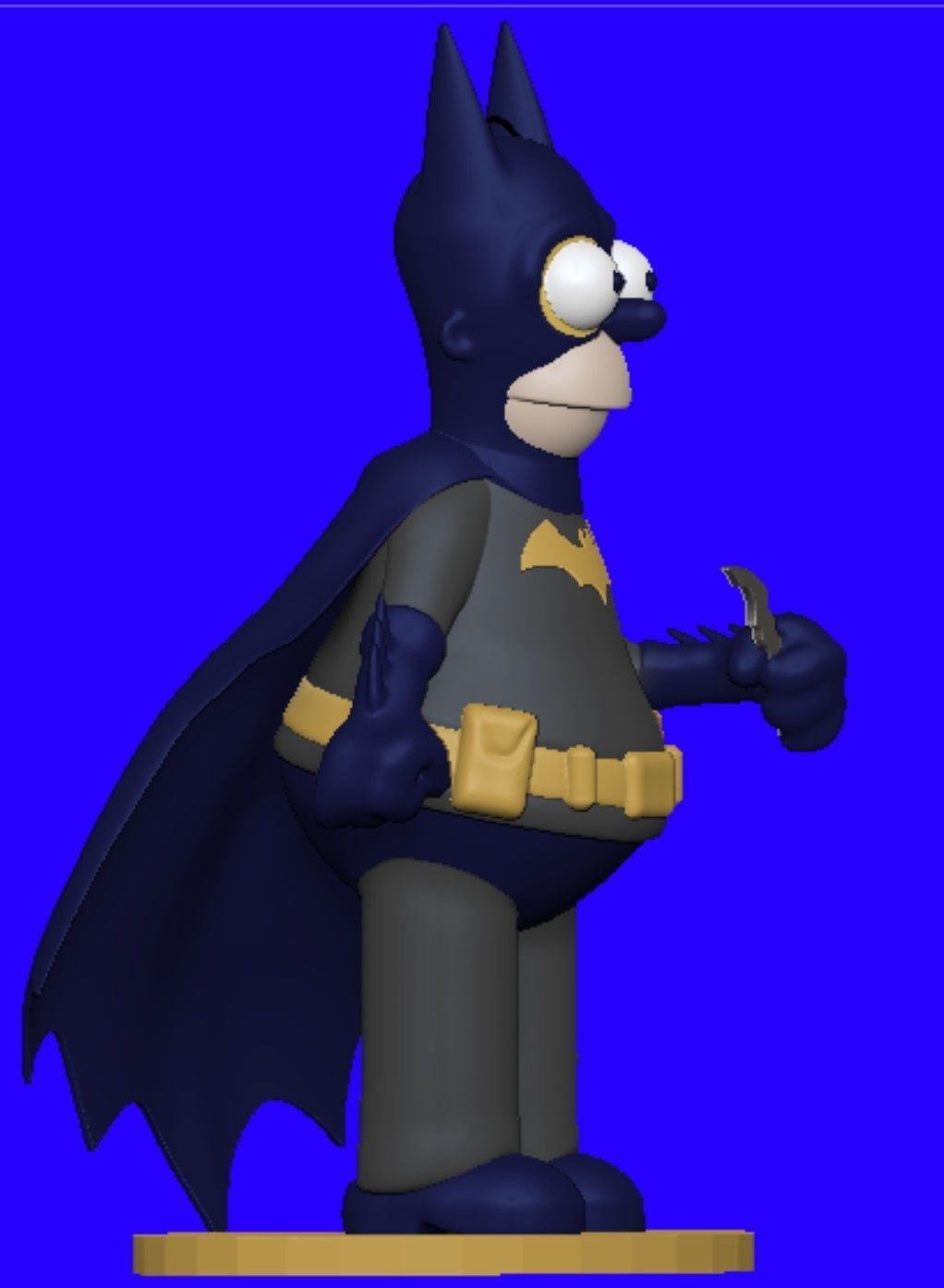 Homer Simpson Batman 3D print model_3