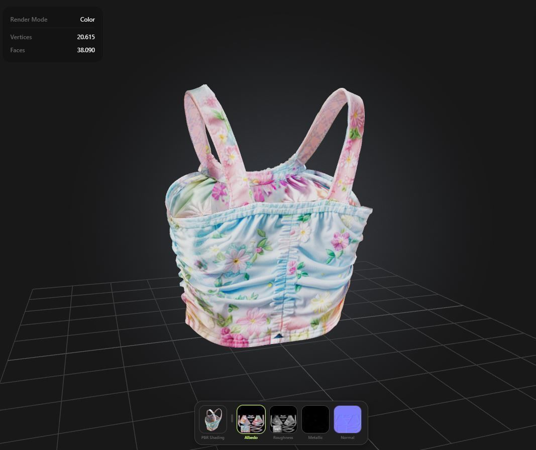 Kawaii Top PBR 4k Low-poly 3D model_1