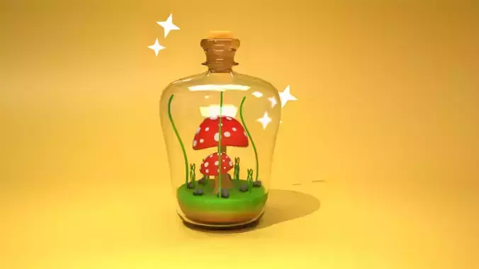 MUSHROOM IN BOTTLE
