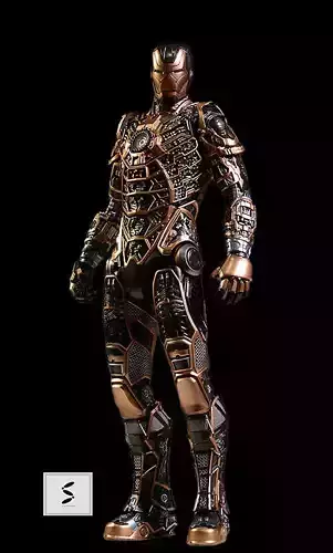 Iron man bones Skeleton Suit Mark 42 FULL Toy STL Action