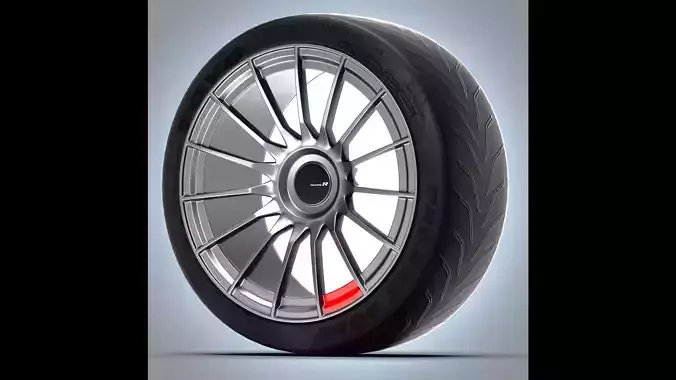 Enkei RS05RR - Toyo Proxes Tire Low-poly 3D model