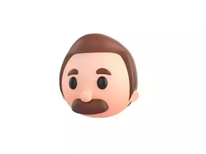 Prop293 Man Head 3D model