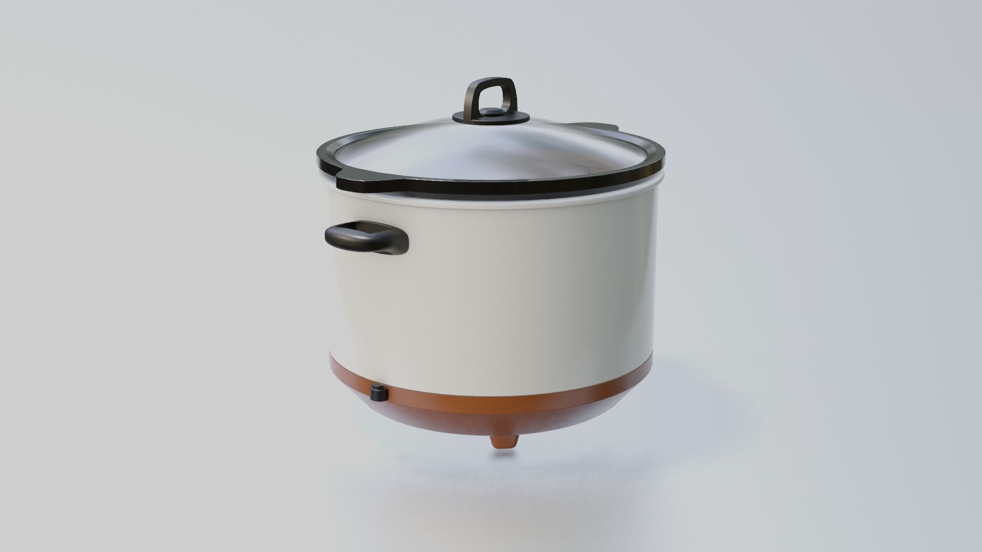 Slow Cooker Low-poly 3D model_2