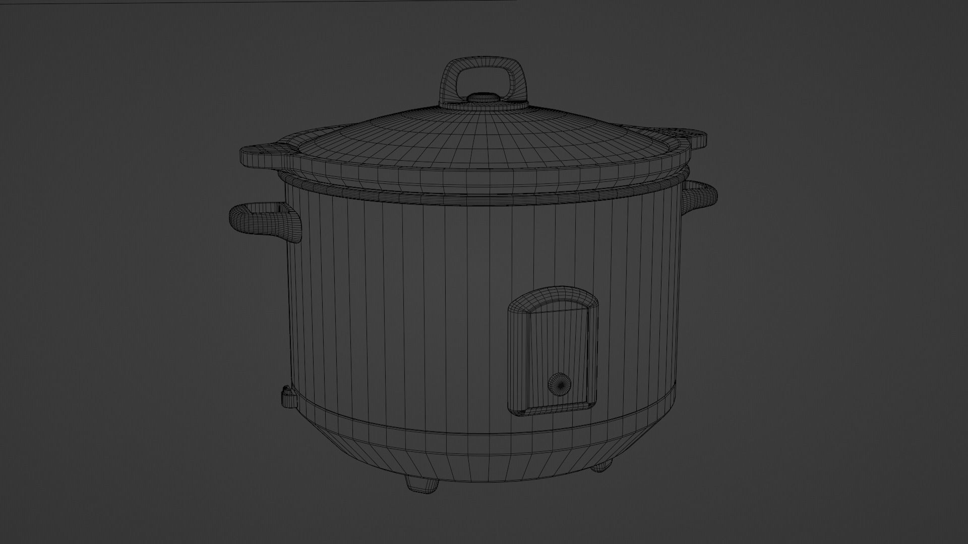 Slow Cooker Low-poly 3D model_7