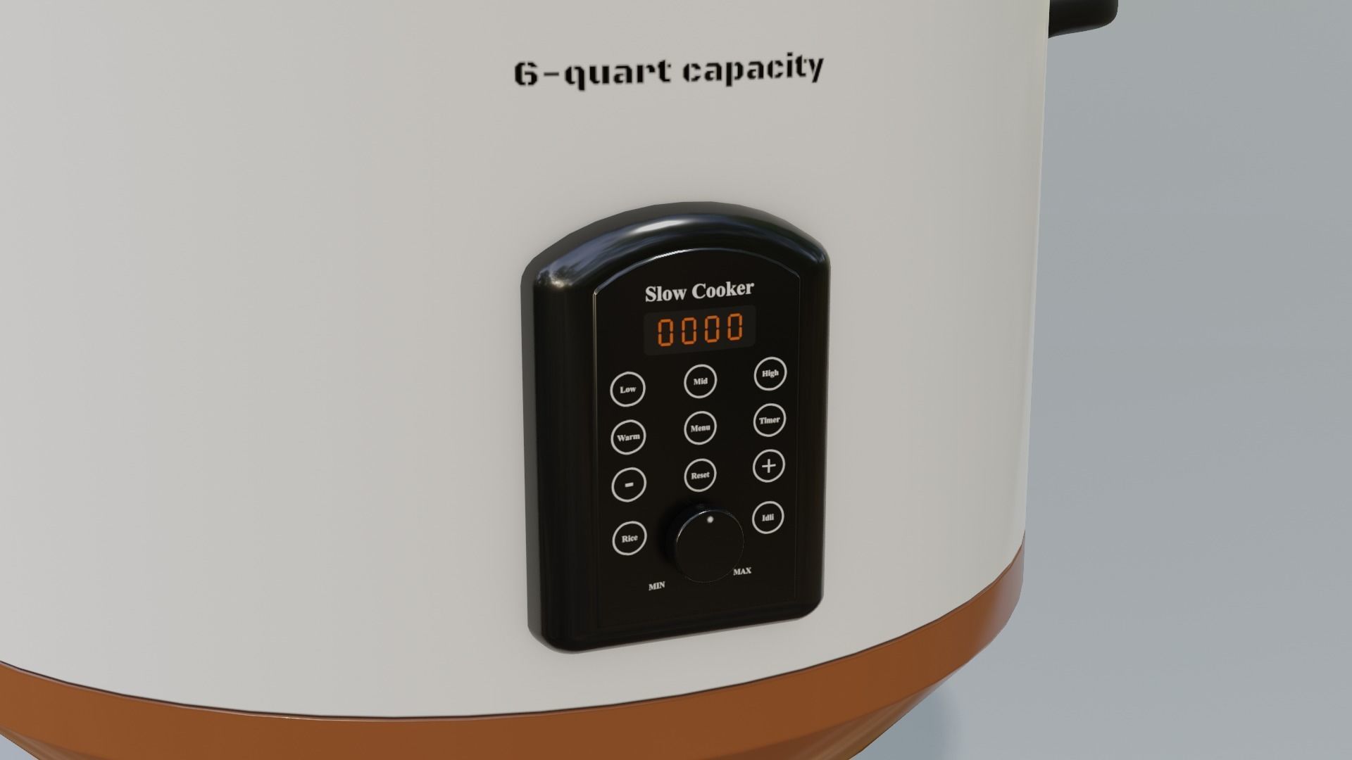 Slow Cooker Low-poly 3D model_4