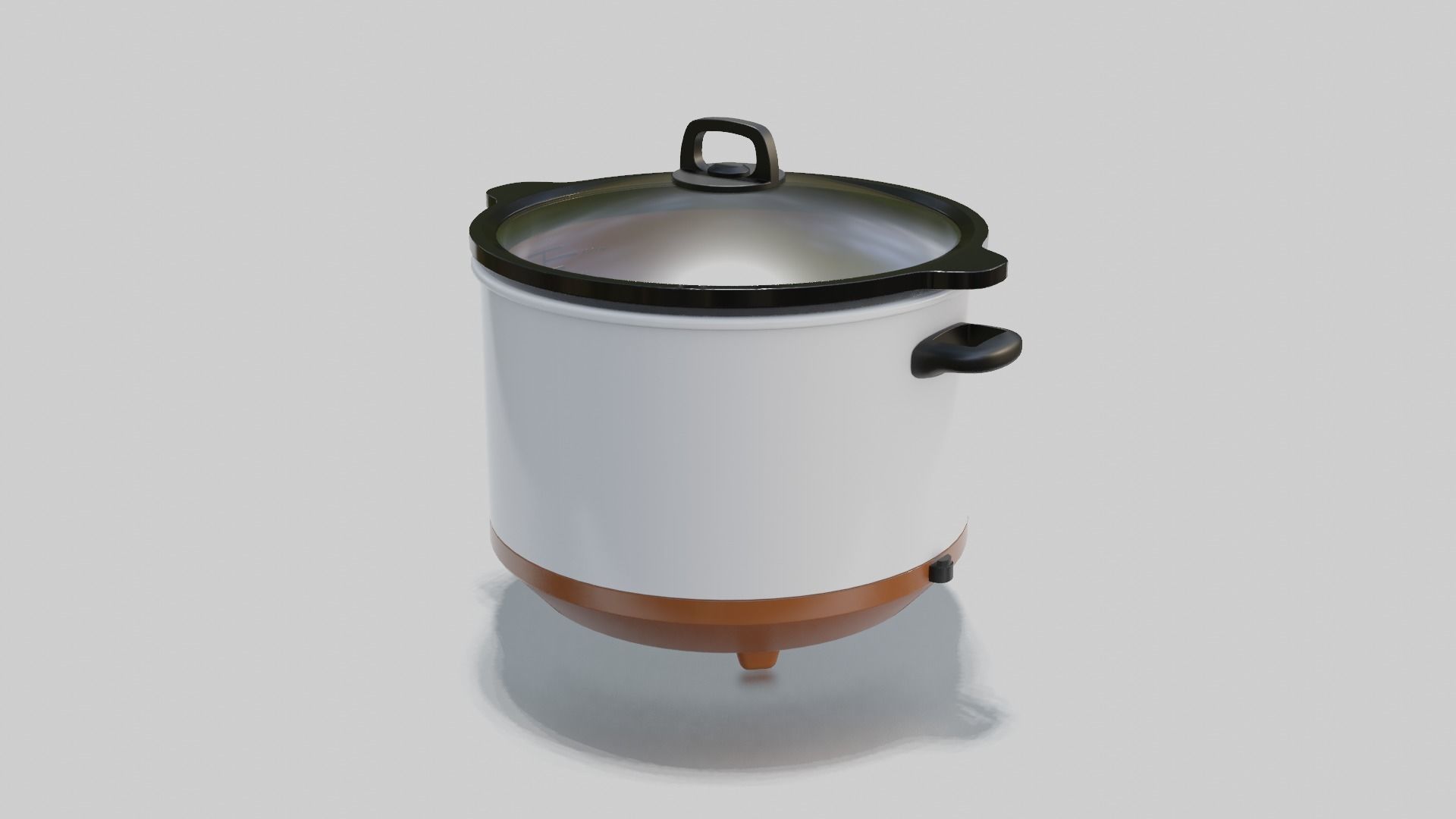 Slow Cooker Low-poly 3D model_3