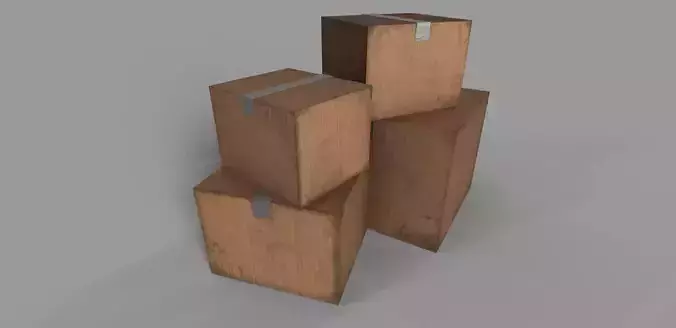 CardBoard Boxes Pack low poly