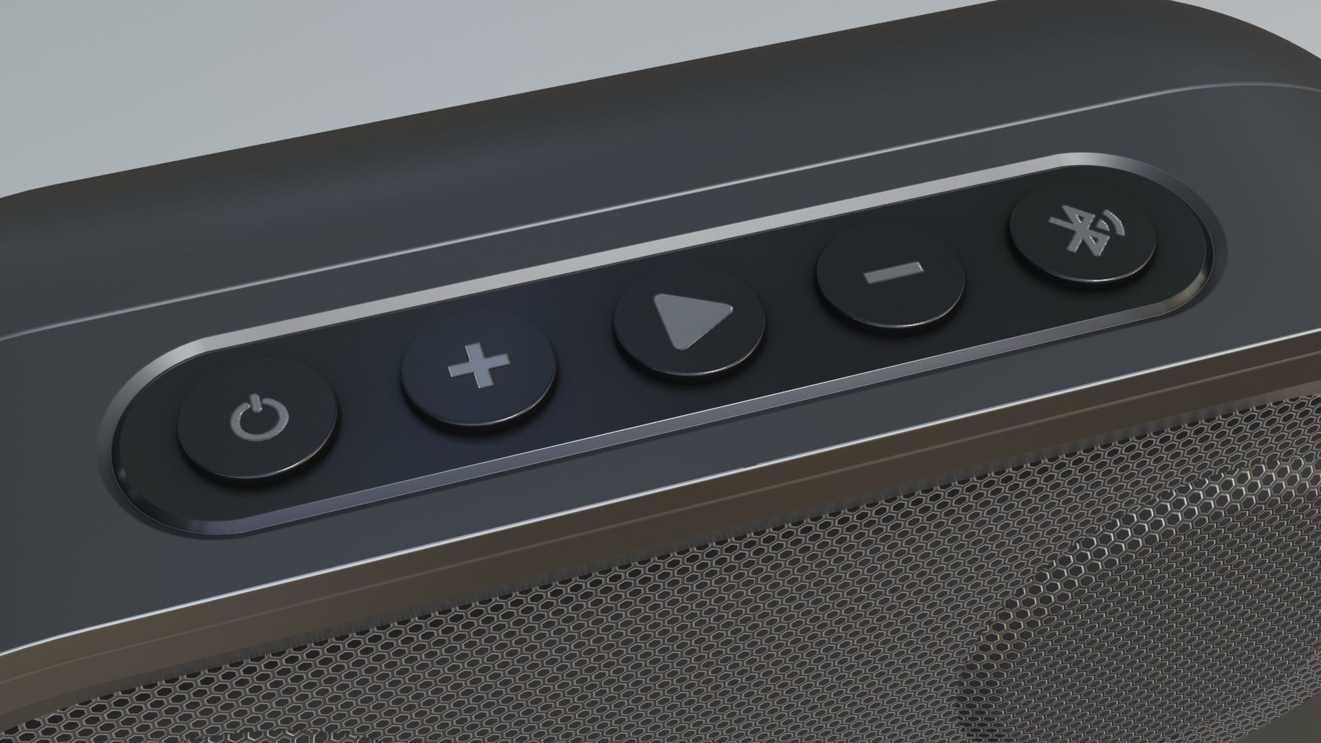 Bluetooth Speaker Low-poly 3D model_6