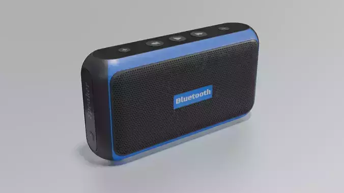 Bluetooth Speaker Low-poly 3D model