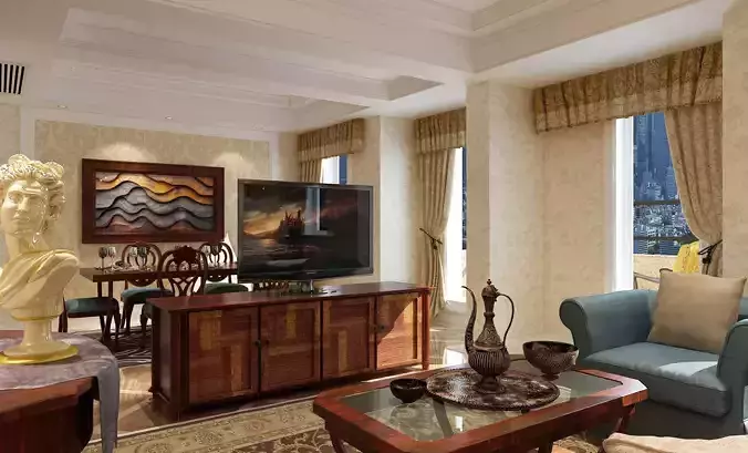 Living Room And Dining Room