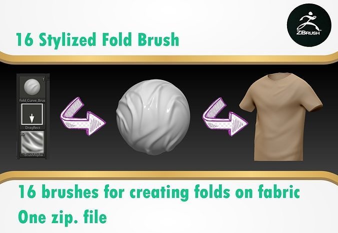 Stylized Fold Brush Texture
