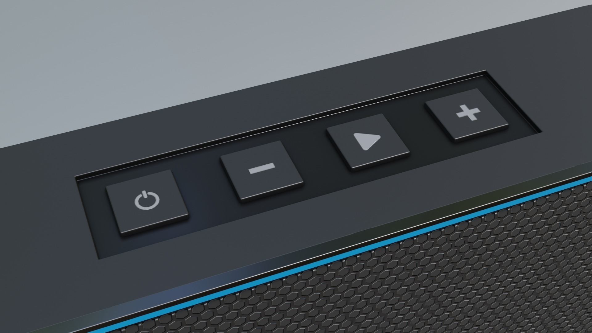 Bluetooth Speaker Low-poly 3D model_5