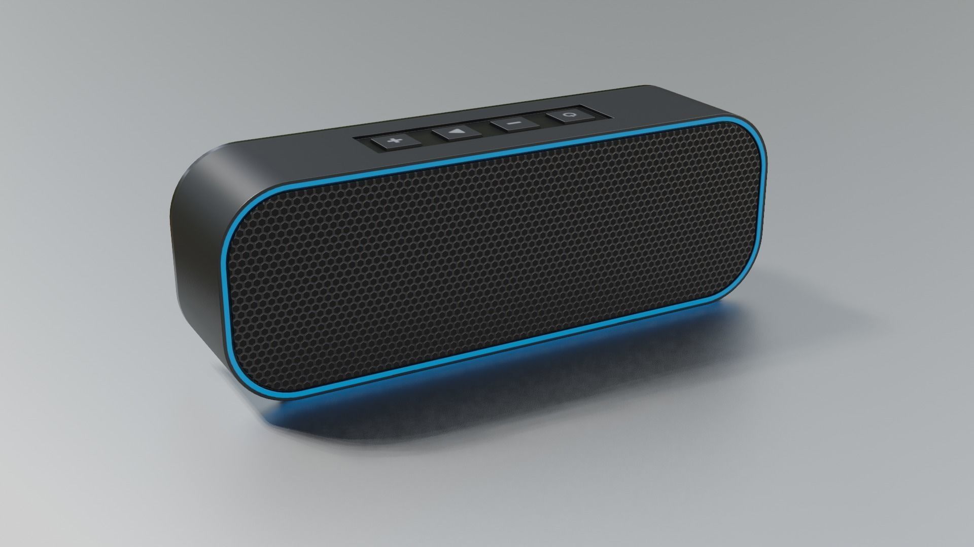 Bluetooth Speaker Low-poly 3D model_2