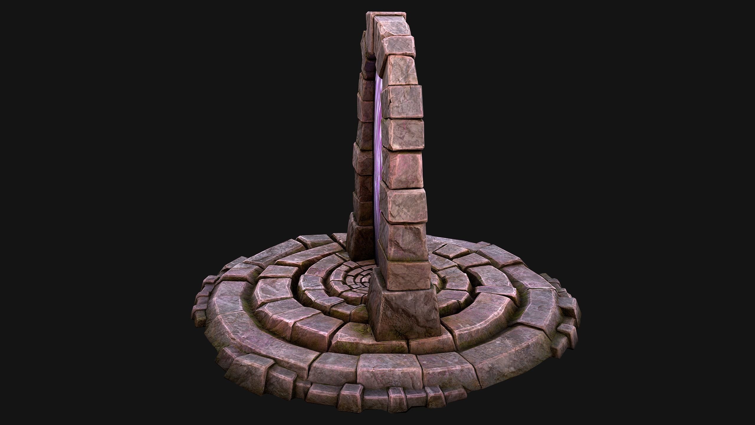 Portal Arch Teleport to Dark Ender Land  for Unreal and Unity Low-poly 3D model_20