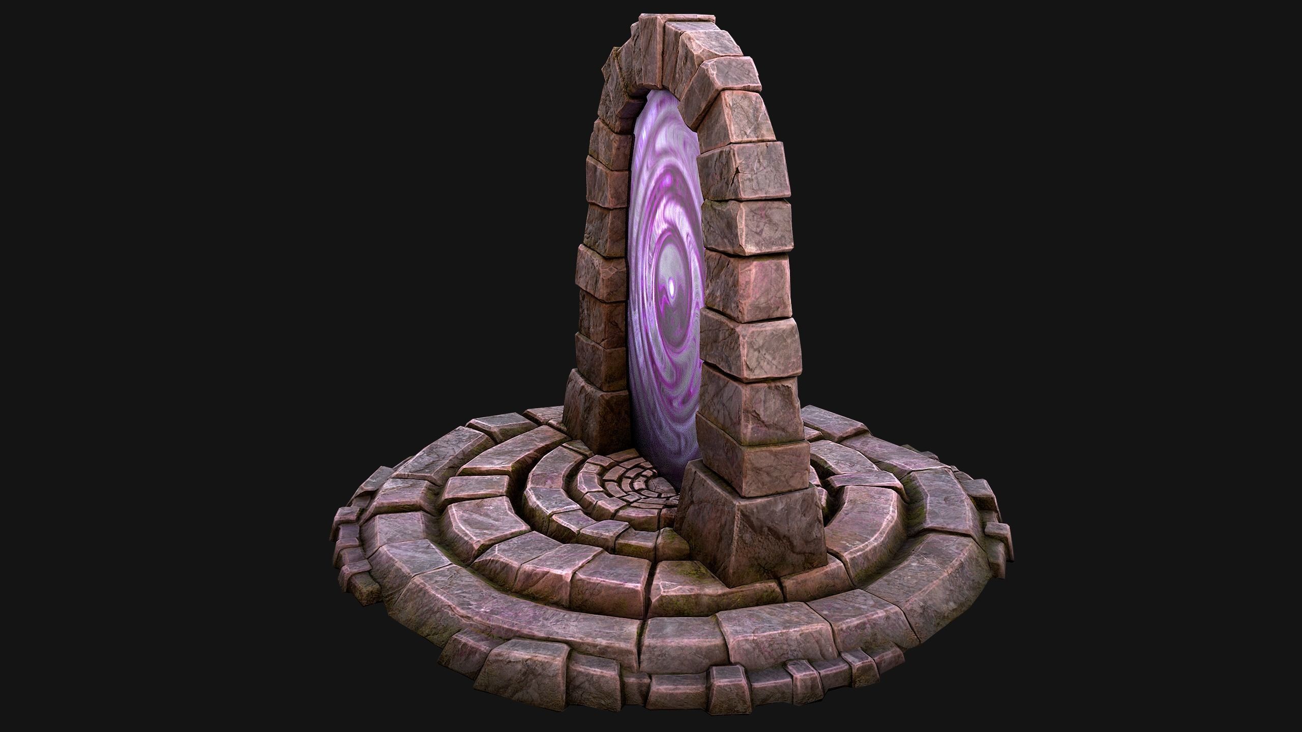 Portal Arch Teleport to Dark Ender Land  for Unreal and Unity Low-poly 3D model_19