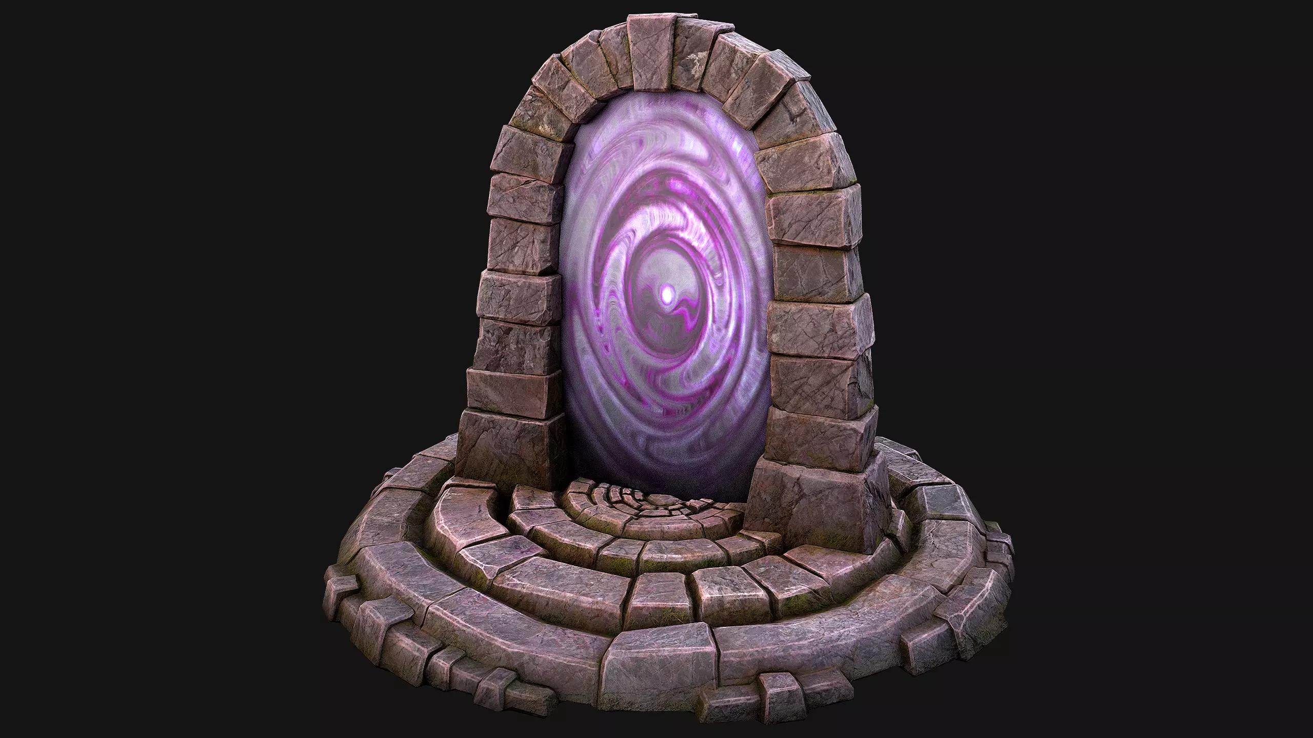 Portal Arch Teleport to Dark Ender Land  for Unreal and Unity Low-poly 3D model_0