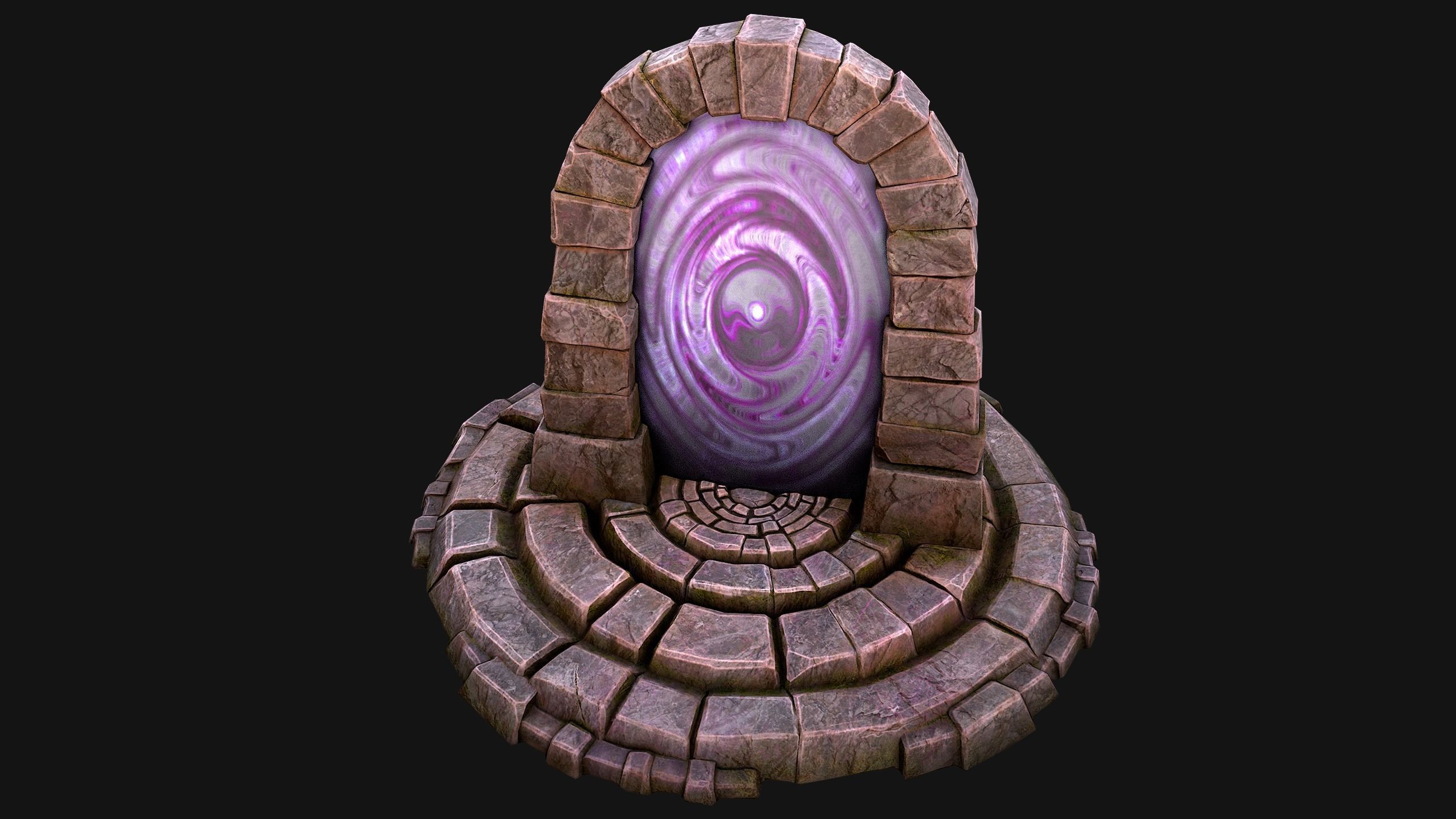 Portal Arch Teleport to Dark Ender Land  for Unreal and Unity Low-poly 3D model_15