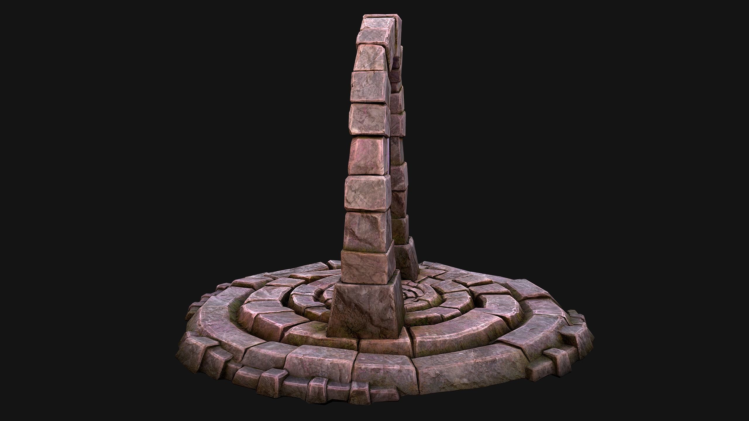 Portal Arch Teleport to Dark Ender Land  for Unreal and Unity Low-poly 3D model_21