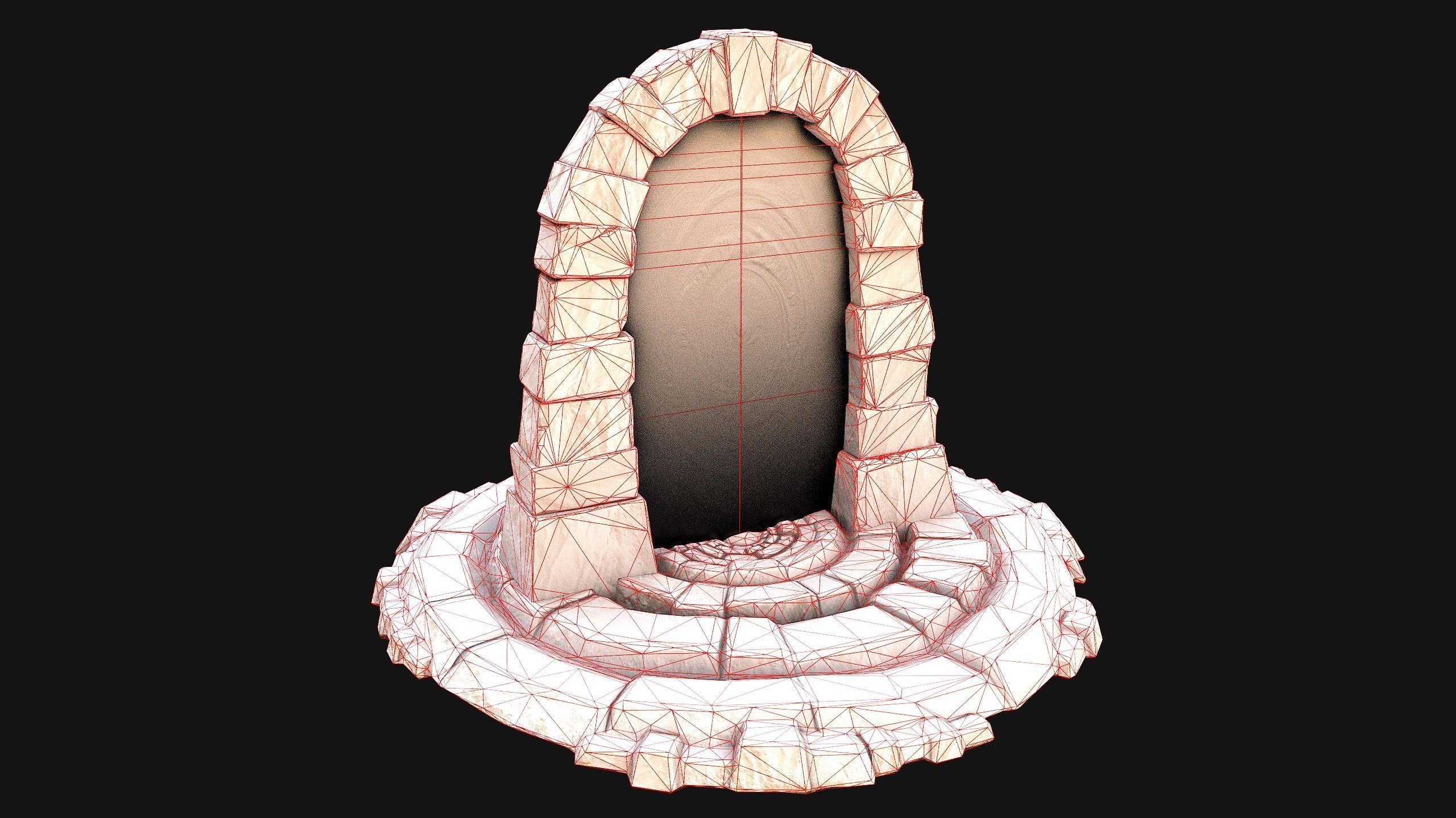 Portal Arch Teleport to Dark Ender Land  for Unreal and Unity Low-poly 3D model_28