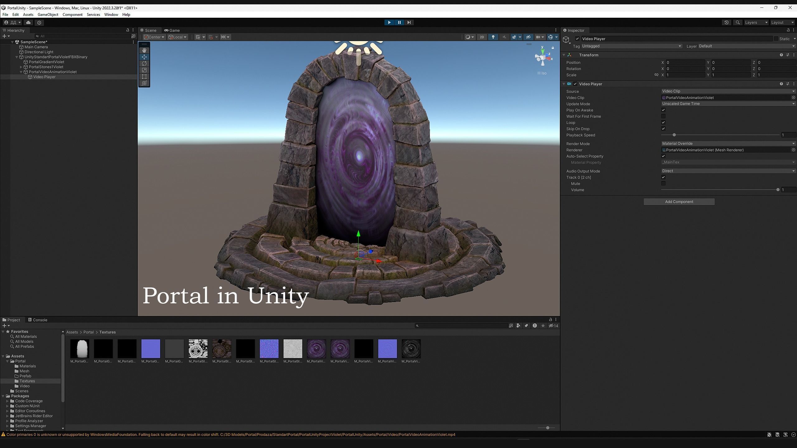 Portal Arch Teleport to Dark Ender Land  for Unreal and Unity Low-poly 3D model_4