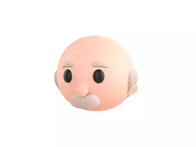 Prop295 Old Man Head 3D model