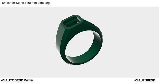 Men Ring With Asscher Cut Center Stone 3D print model
