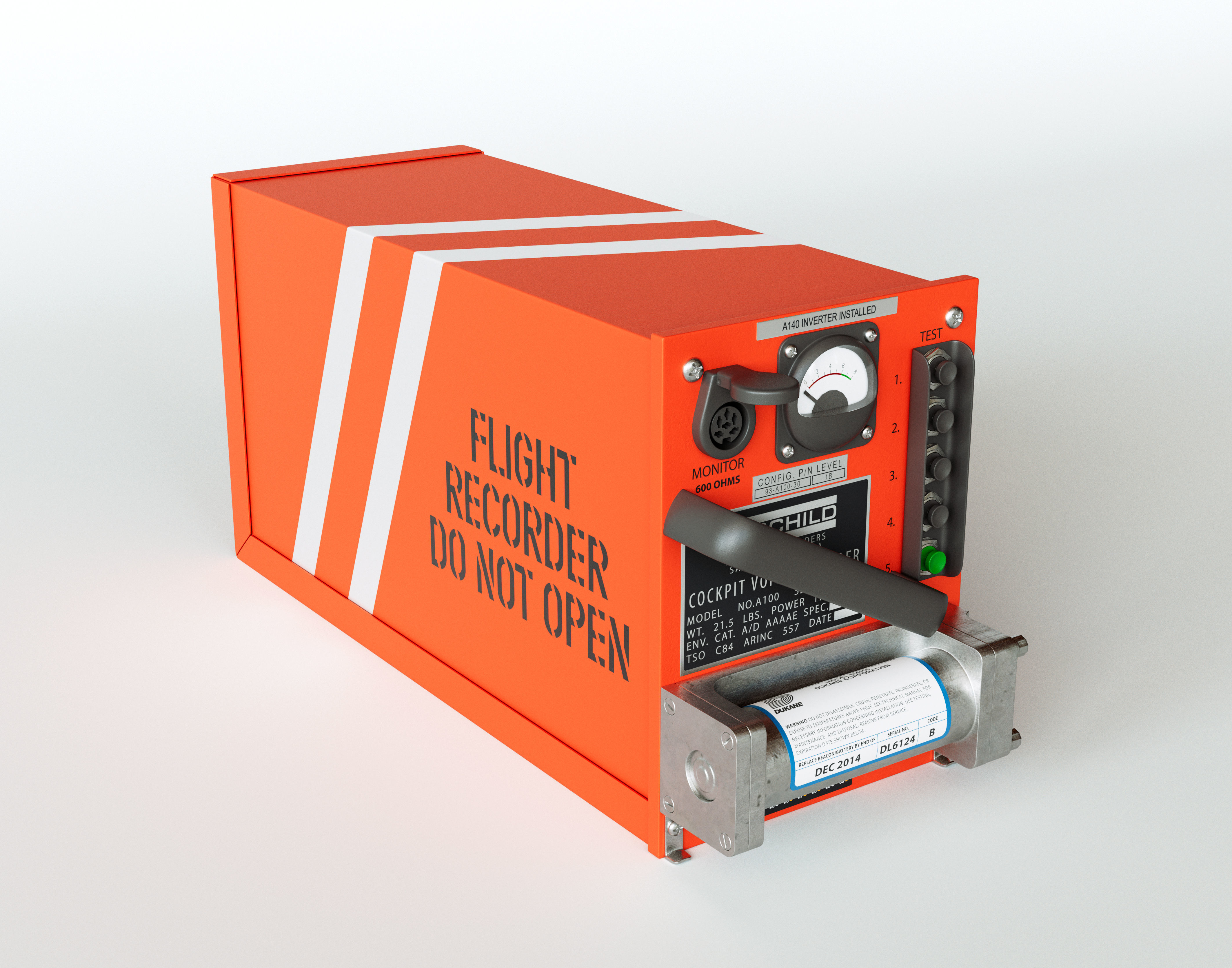 Flight Voice Record Box 3D model_1