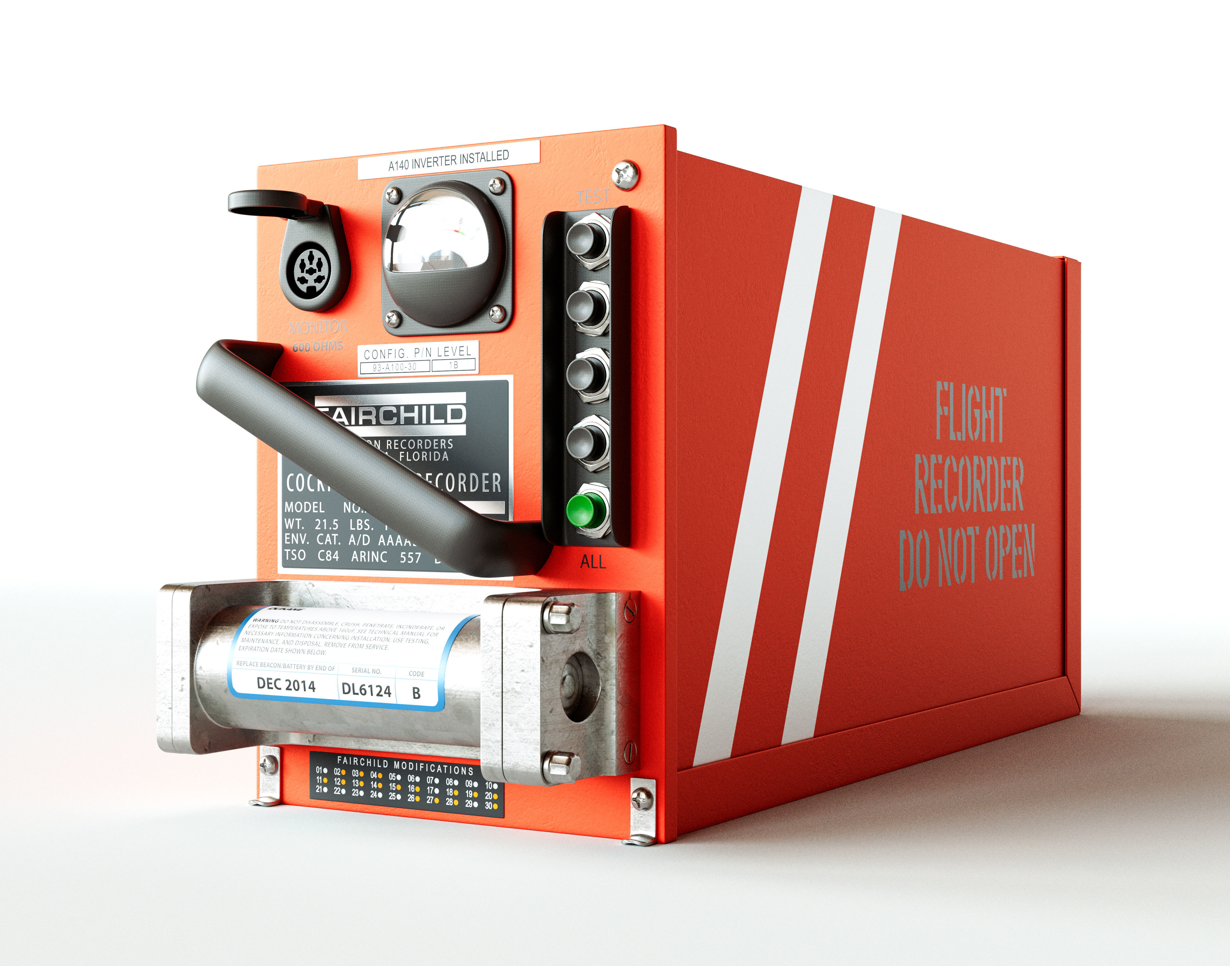 Flight Voice Record Box 3D model_7