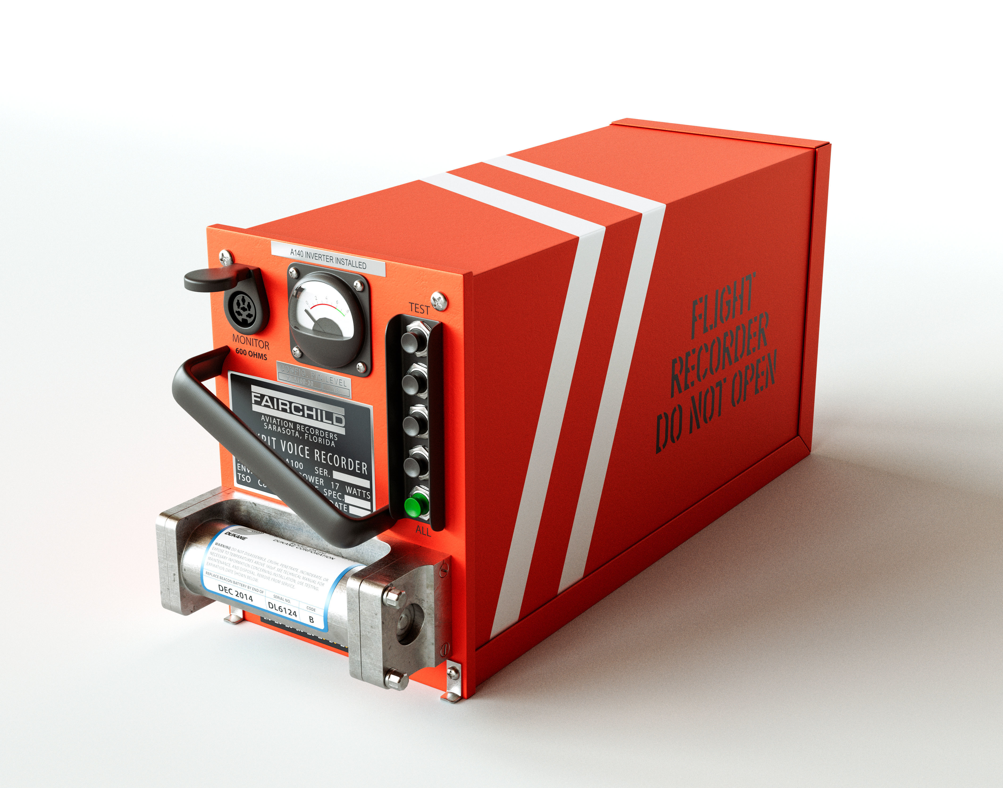 Flight Voice Record Box 3D model_8