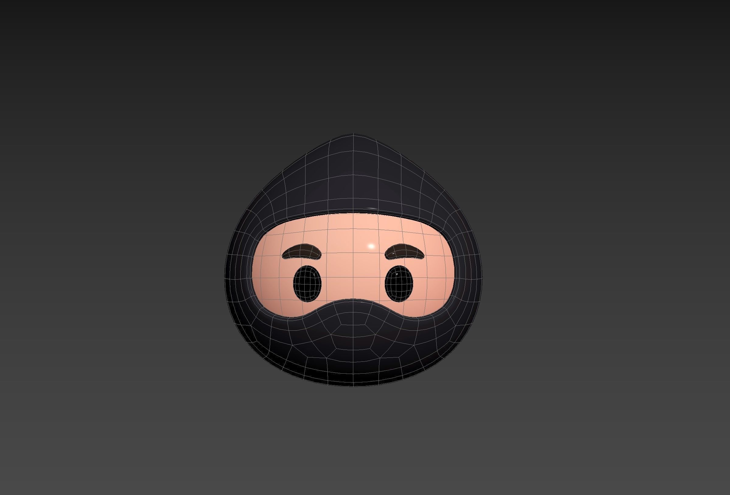 Prop297 Ninja Head 3D model_13