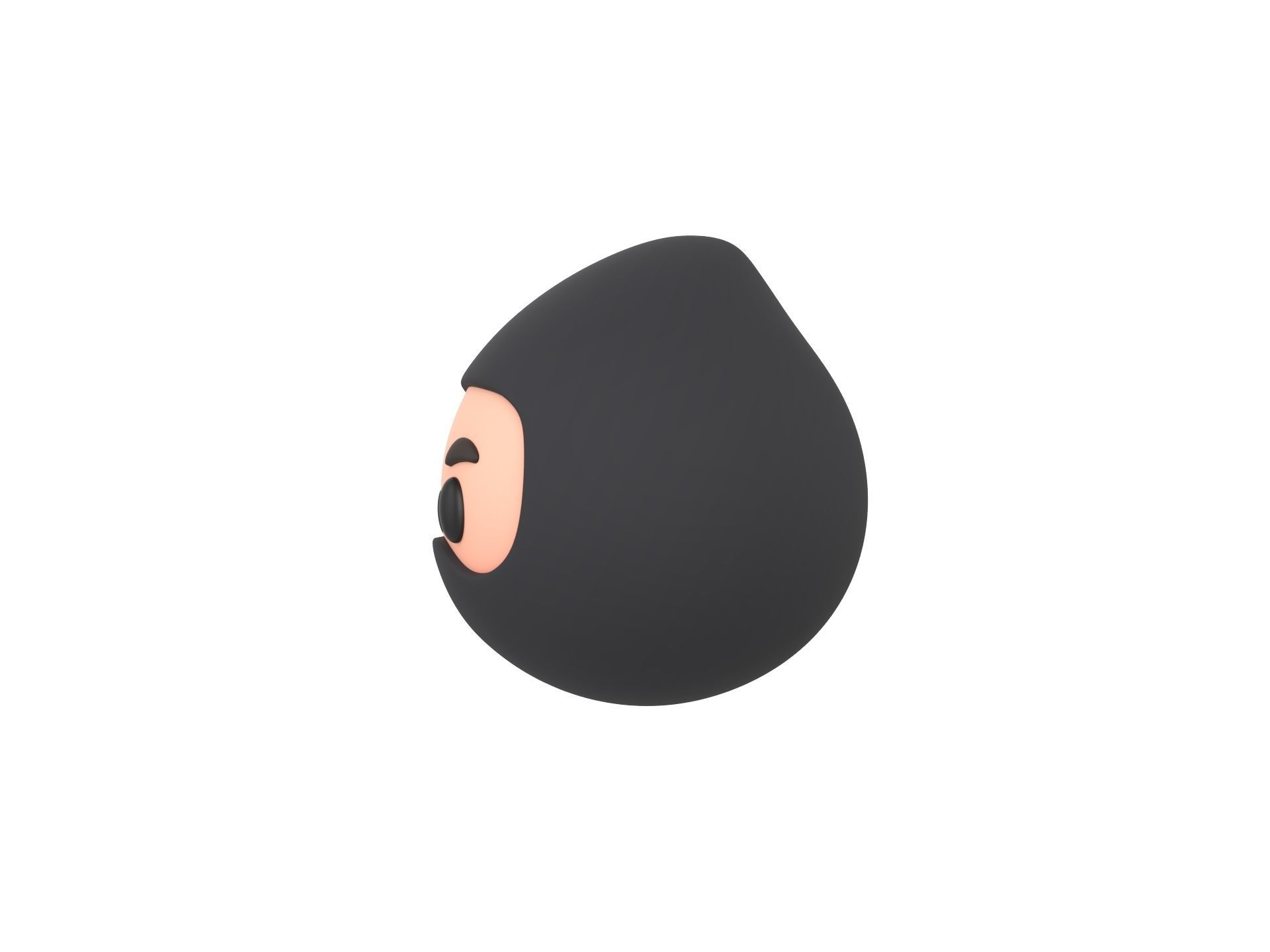 Prop297 Ninja Head 3D model_7