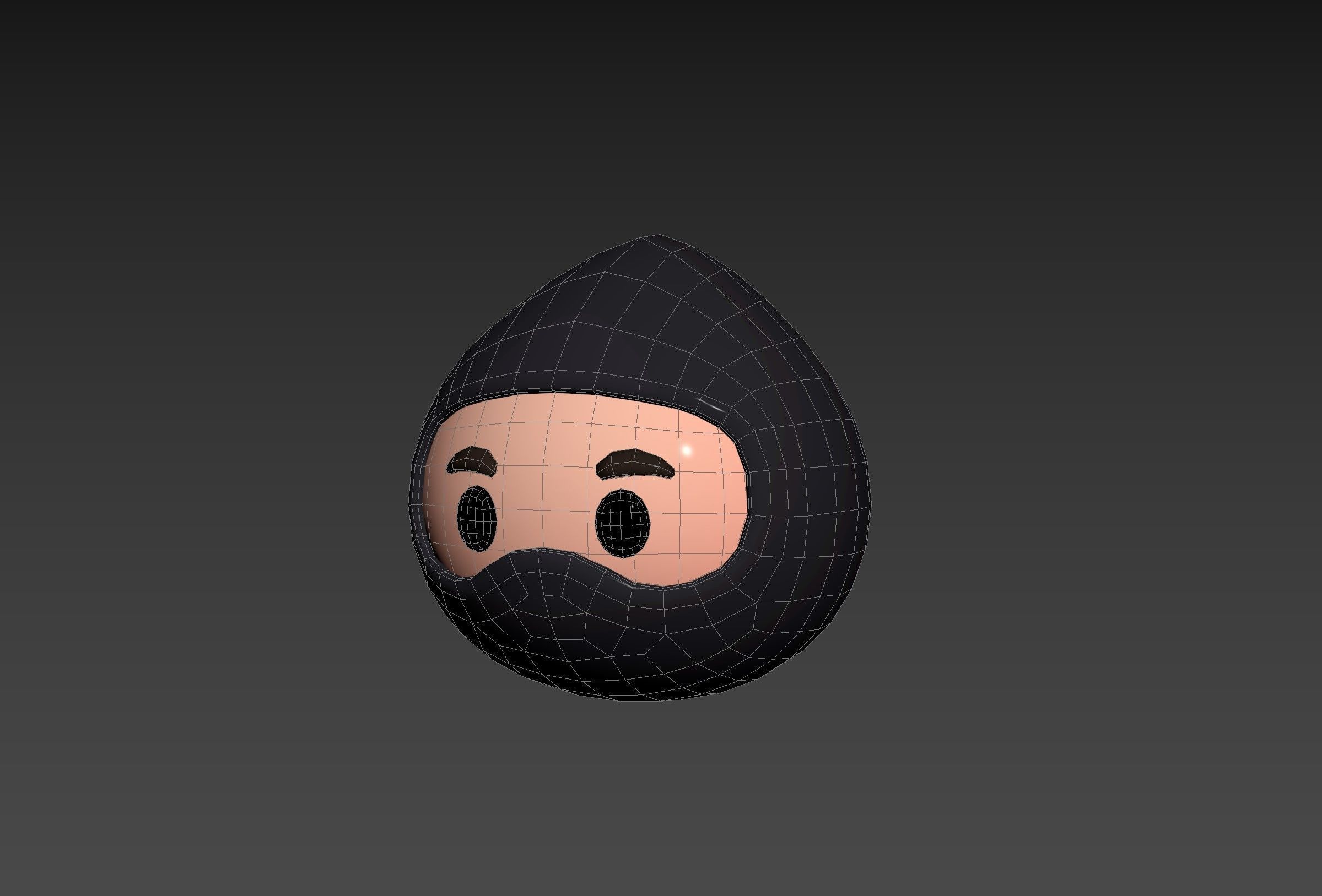 Prop297 Ninja Head 3D model_11