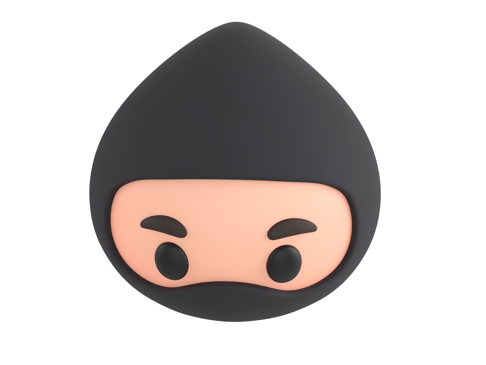 Prop297 Ninja Head 3D model_9