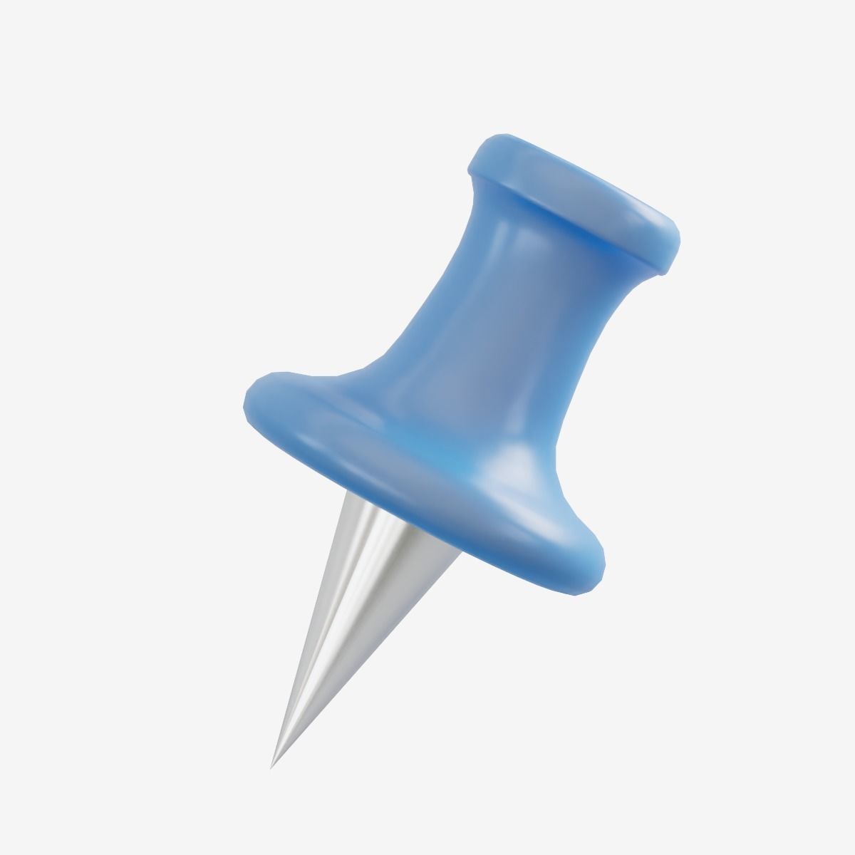 Pushpin 01 Low-poly 3D model_4