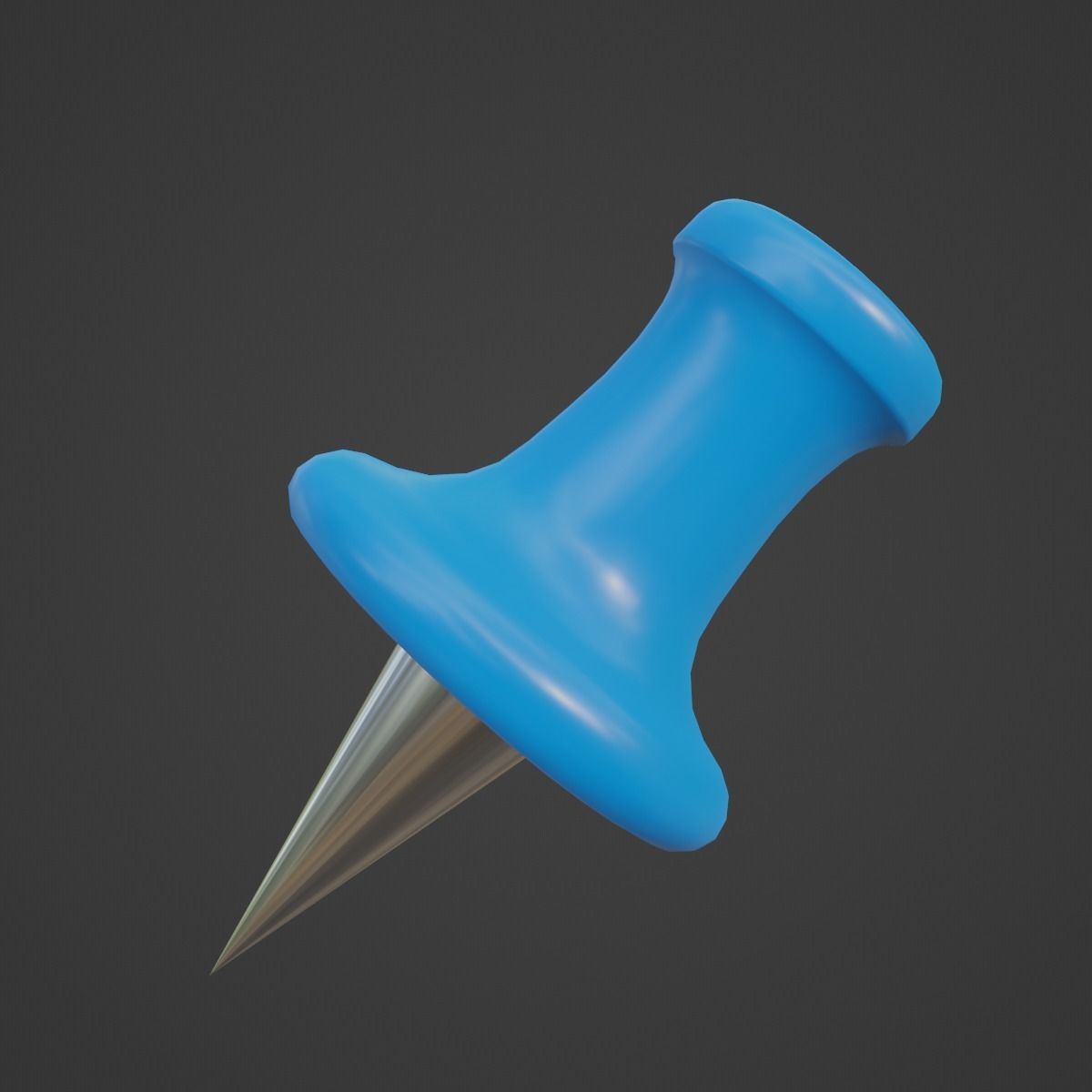 Pushpin 01 Low-poly 3D model_8