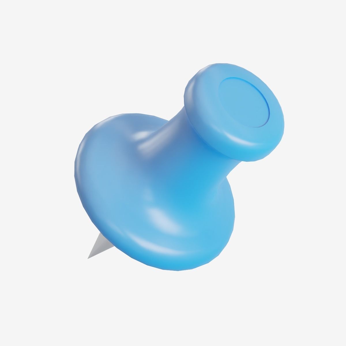 Pushpin 01 Low-poly 3D model_5
