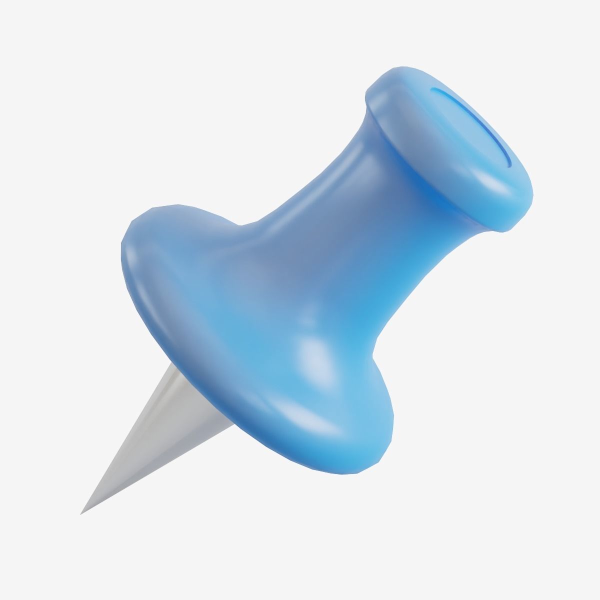 Pushpin 01 Low-poly 3D model_3