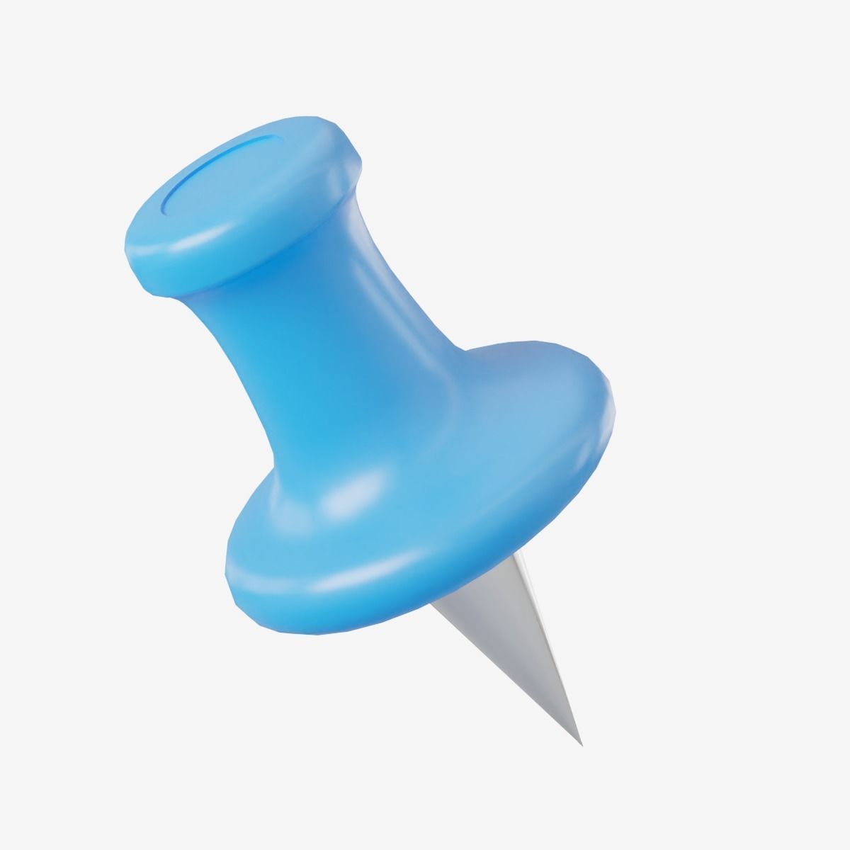 Pushpin 01 Low-poly 3D model_7