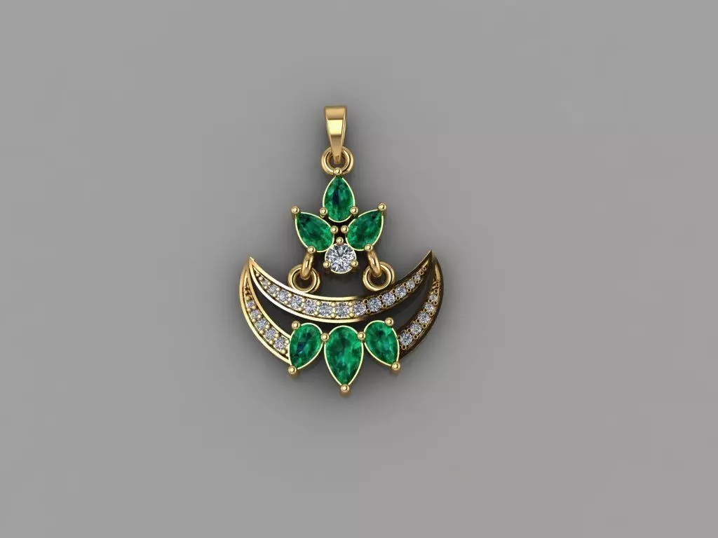 Fashion Diamond PENDANT 3D model_0