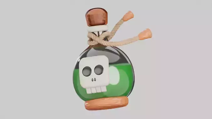Poison Potion 3D Illustration