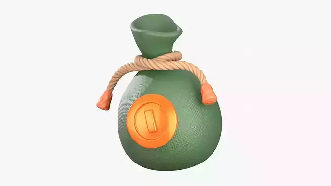 Money Bag 3D Illustration