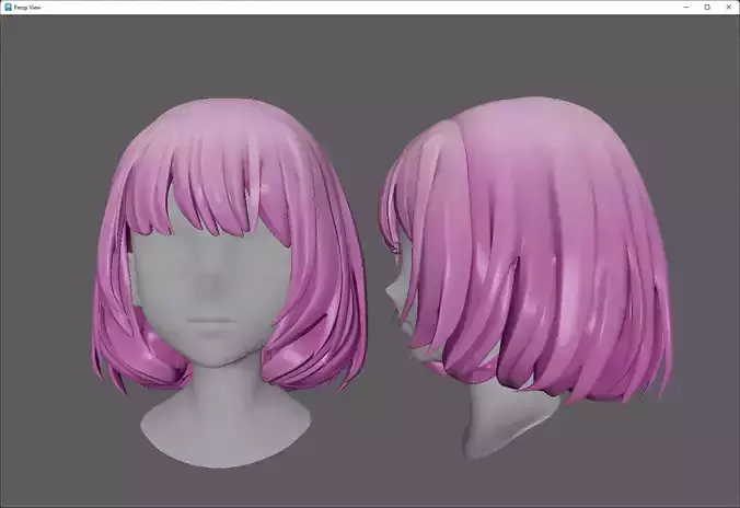 Anime hair style 41 for woman and girl